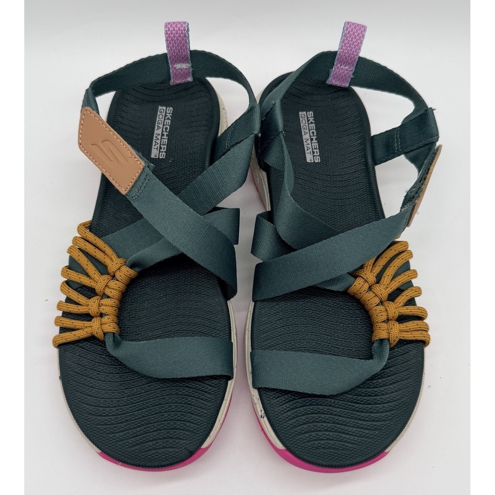 Skechers Sandals Womens Sz 6 Green Outdoor Ultra‎ Side Rail Sport Goga Mat